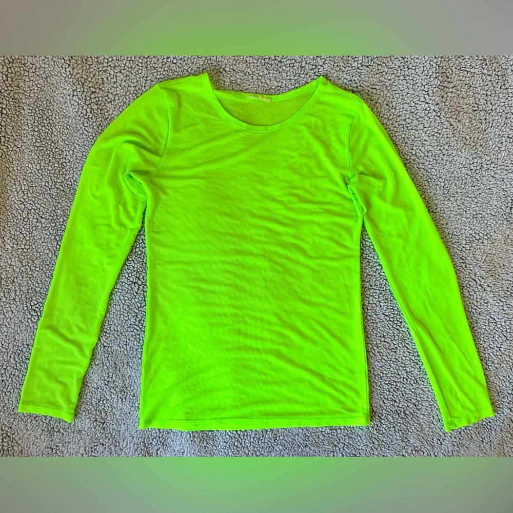 Neon Green Mesh Long Sleeve